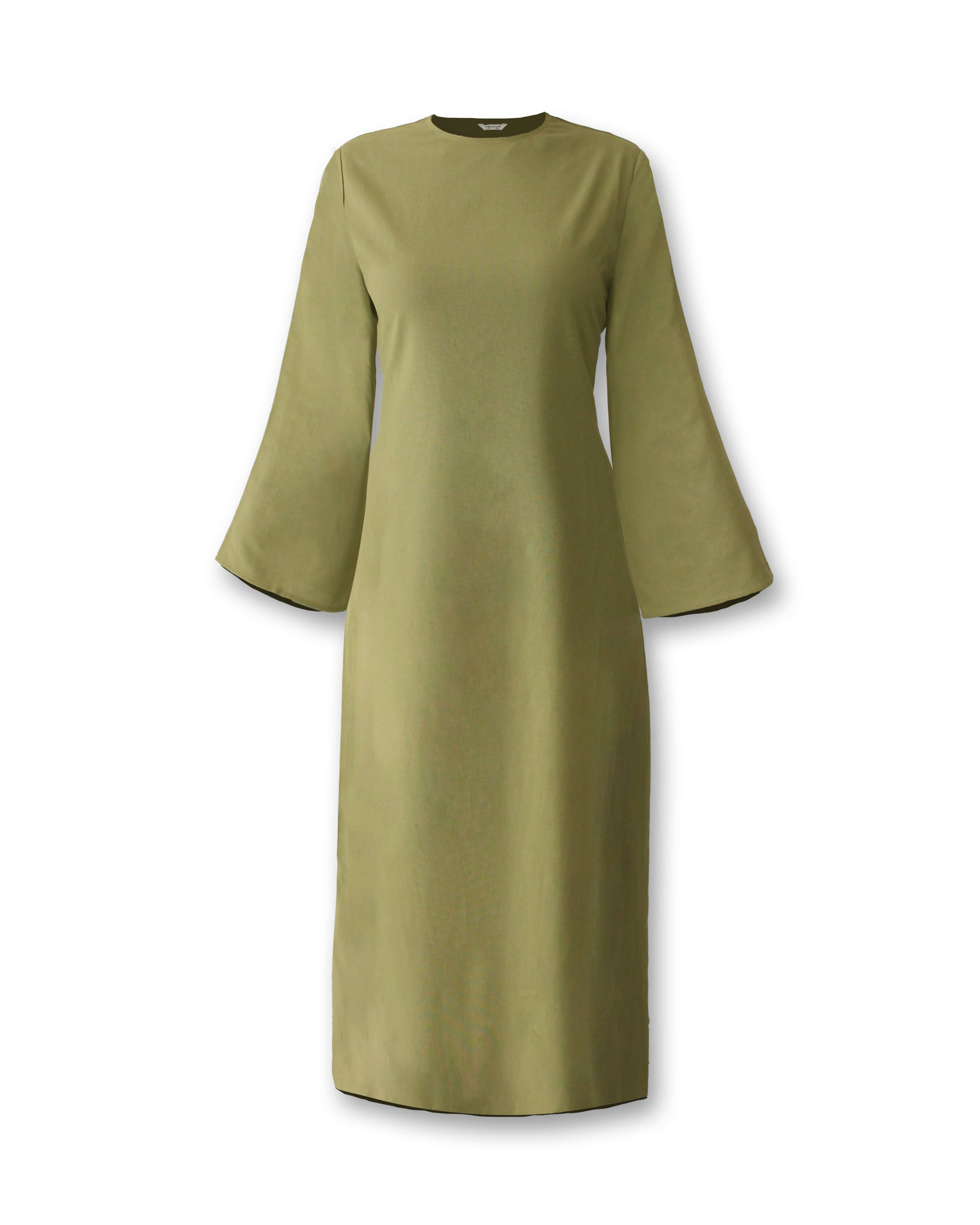 Produktbild der hellgrünen Oasis Abaya – frischer Look in moderner islamischer Mode