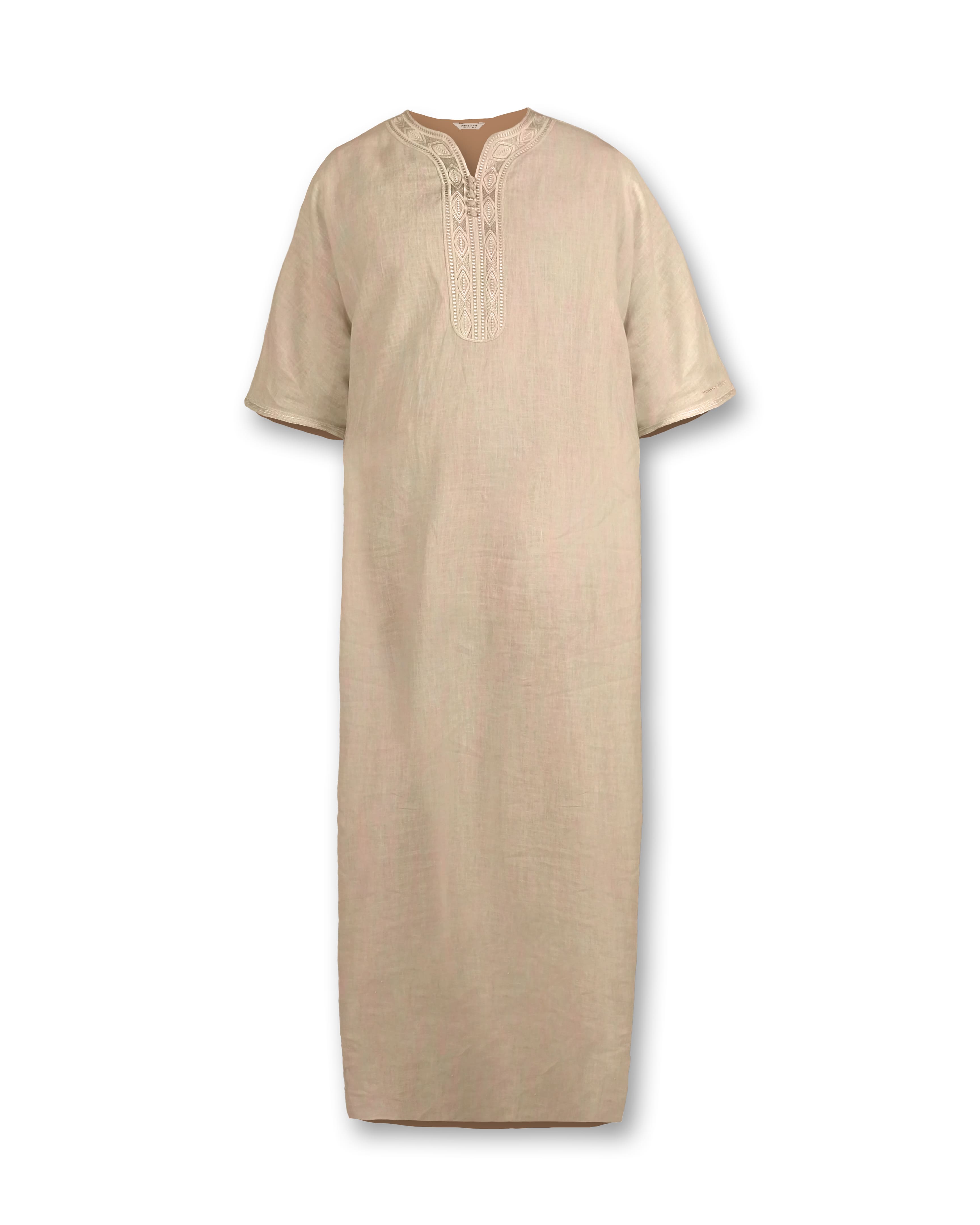 Produktbild des Dune Thobe in Beige – minimalistisches Design für muslimische Männer
